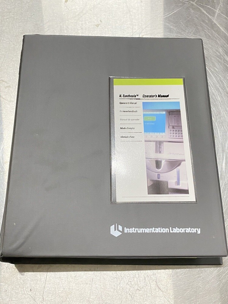 Instrumentation Lab Synthesis 15 Blood Gas Analyzer - Users Guide / Instruction