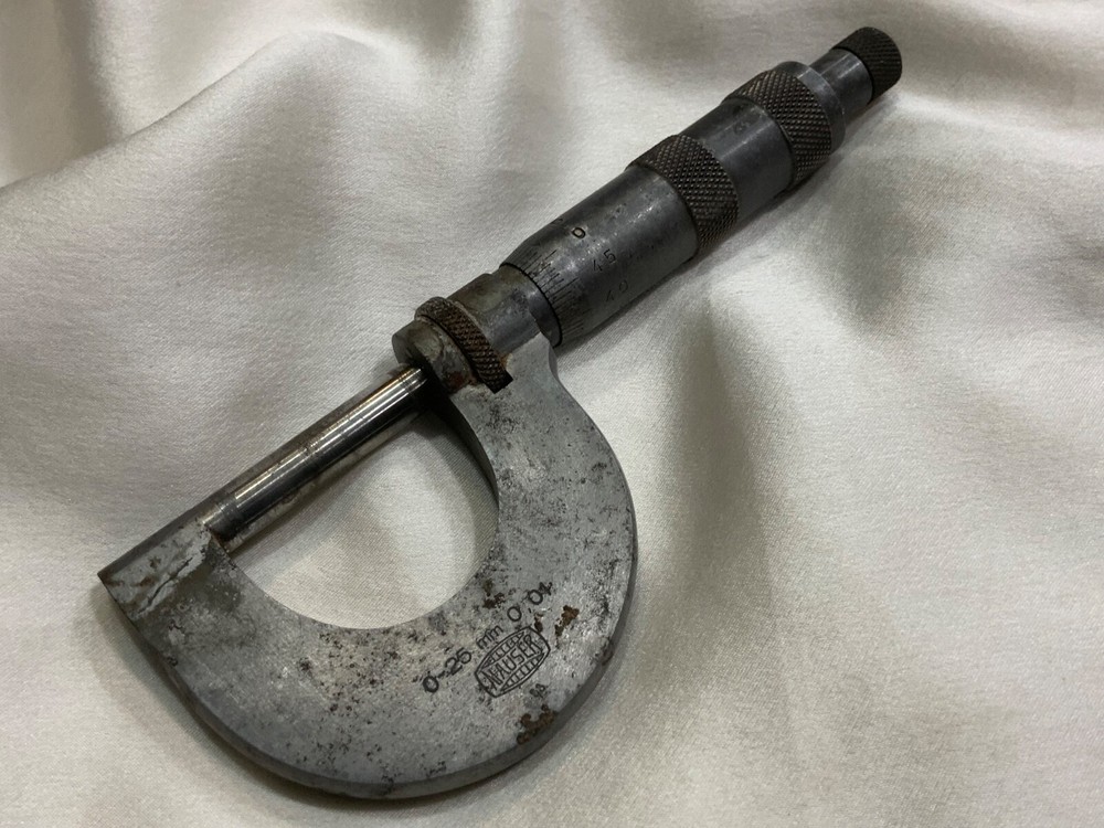 Micrometer Mauser 0-25 mm 0.01 1940s Germany
