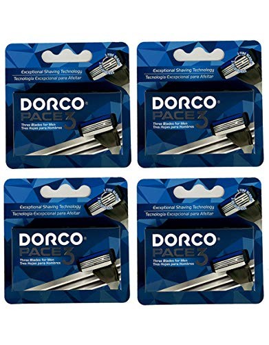 Dorco Pace 3 - Three Razor Blade Shaving System- Value Pack - 16 Cartr