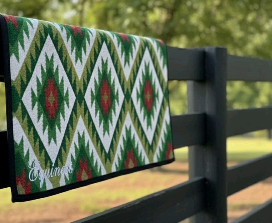 Western Saddle Ranch Pad Forest Green White RED 34×38