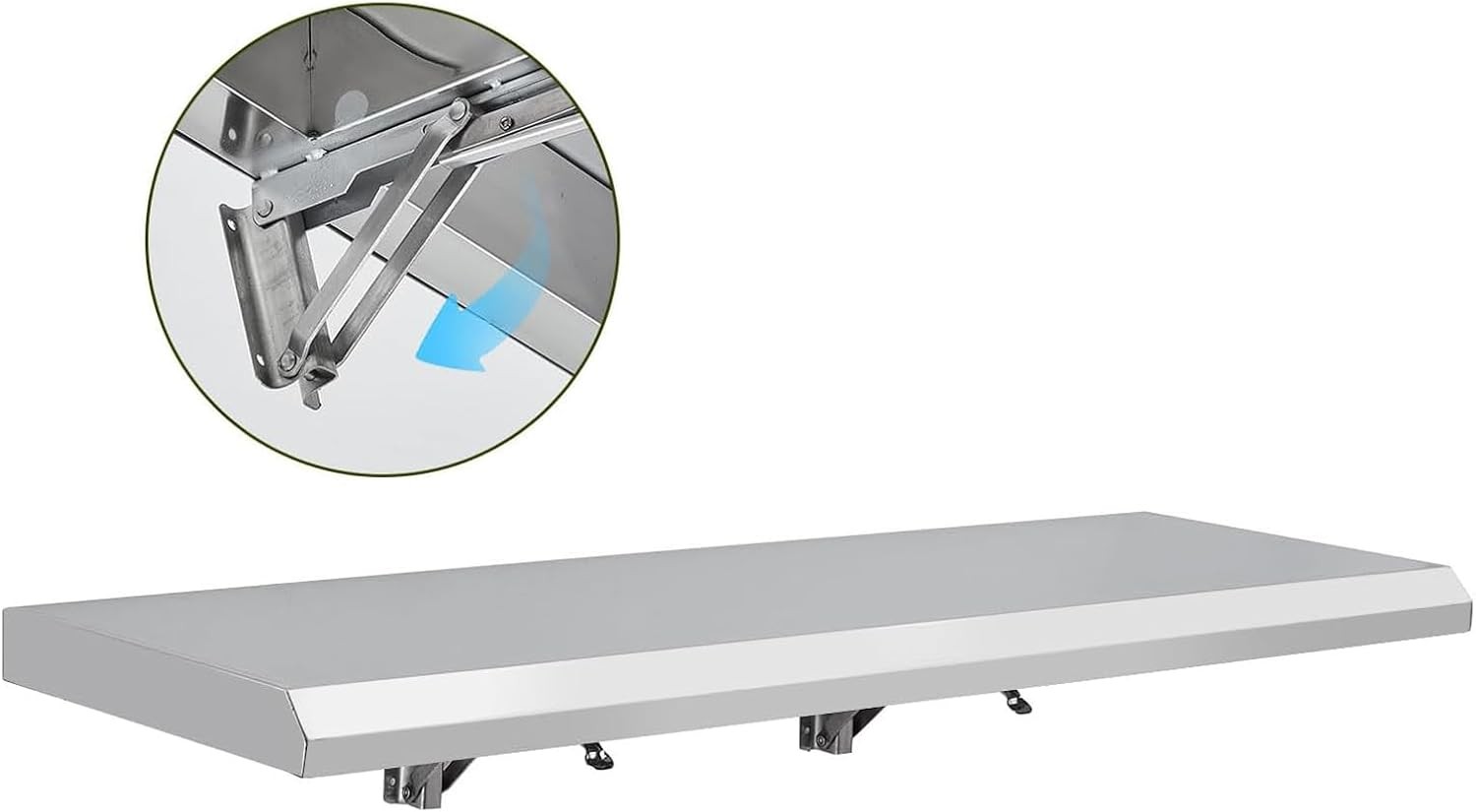 Stainless Steel Food Truck Shelf Foldable Concession Shelf Down Folding Serving