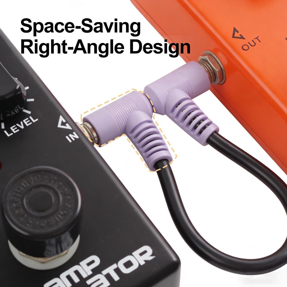Guitar Pedals Patch Cables 7 Inch / 18cm Effects Pedalboard Patch Cord Short ...