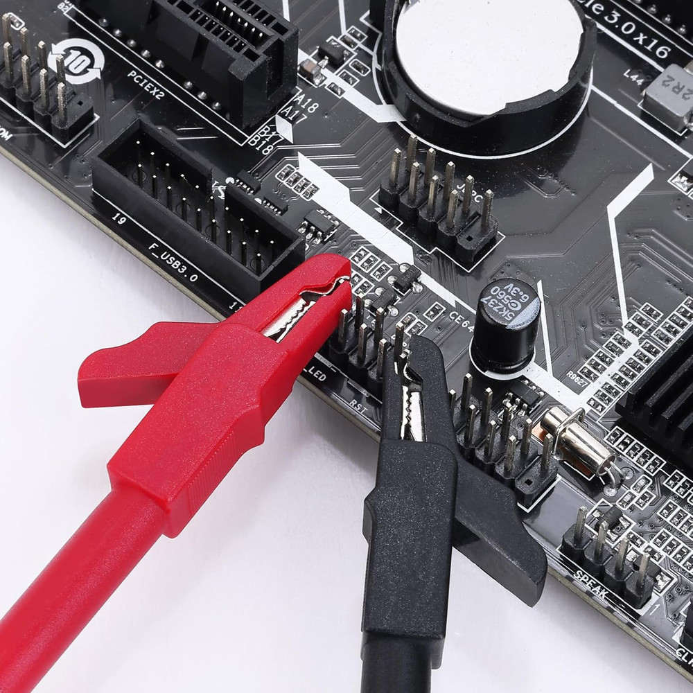 28 Pcs Multimeter Test Leads Kit with Replaceable Gold-Plated Multimeter Probes