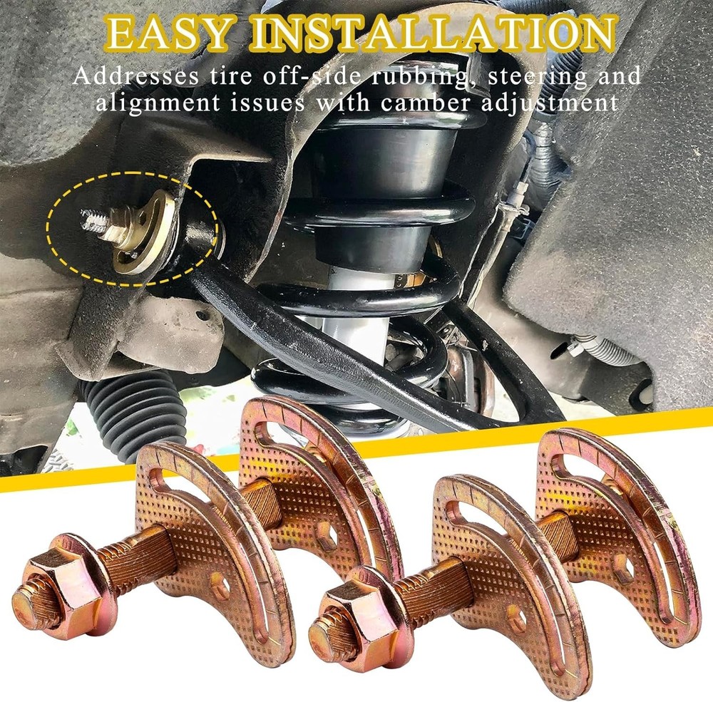 Enhanced Upper Control Arm Alignment Cam Bolt Kit for 99-18 Chevy/GMC Models