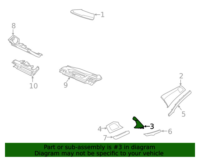 Genuine GM Upper Trim Panel 92263658