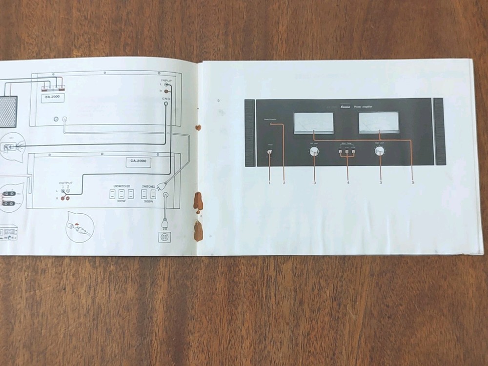 ORIGINAL SANSUI BA-2000 POWER AMPLIFIER OPERATING INSTRUCTIONS MANUAL