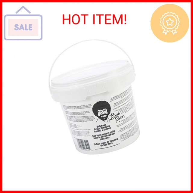 Bob Ross Cleaning Bucket & Screen-White