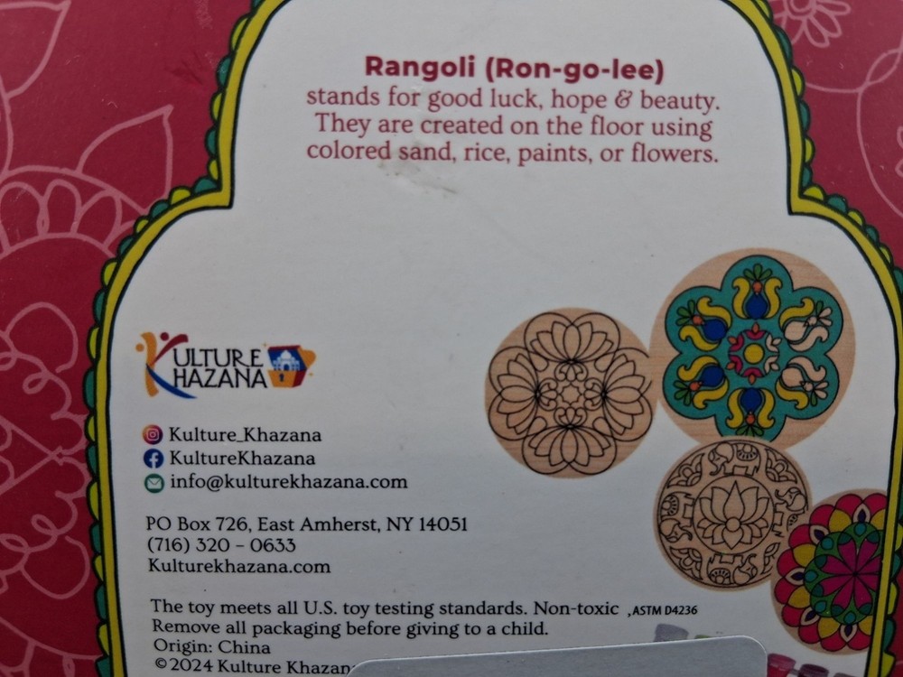 Make Your Own Rangoli Coasters Kit DIY Set