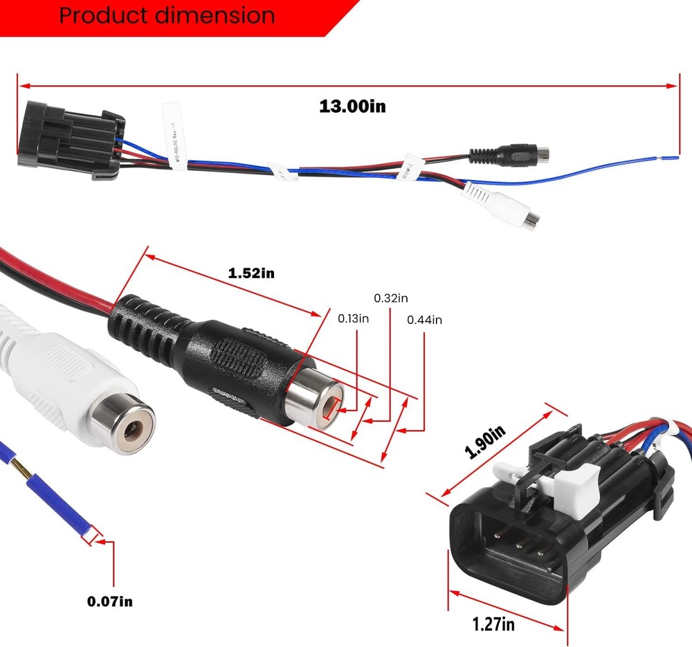 Saddle Tramp Audio Adapter Line For Polaris General with Ride Command 7” display