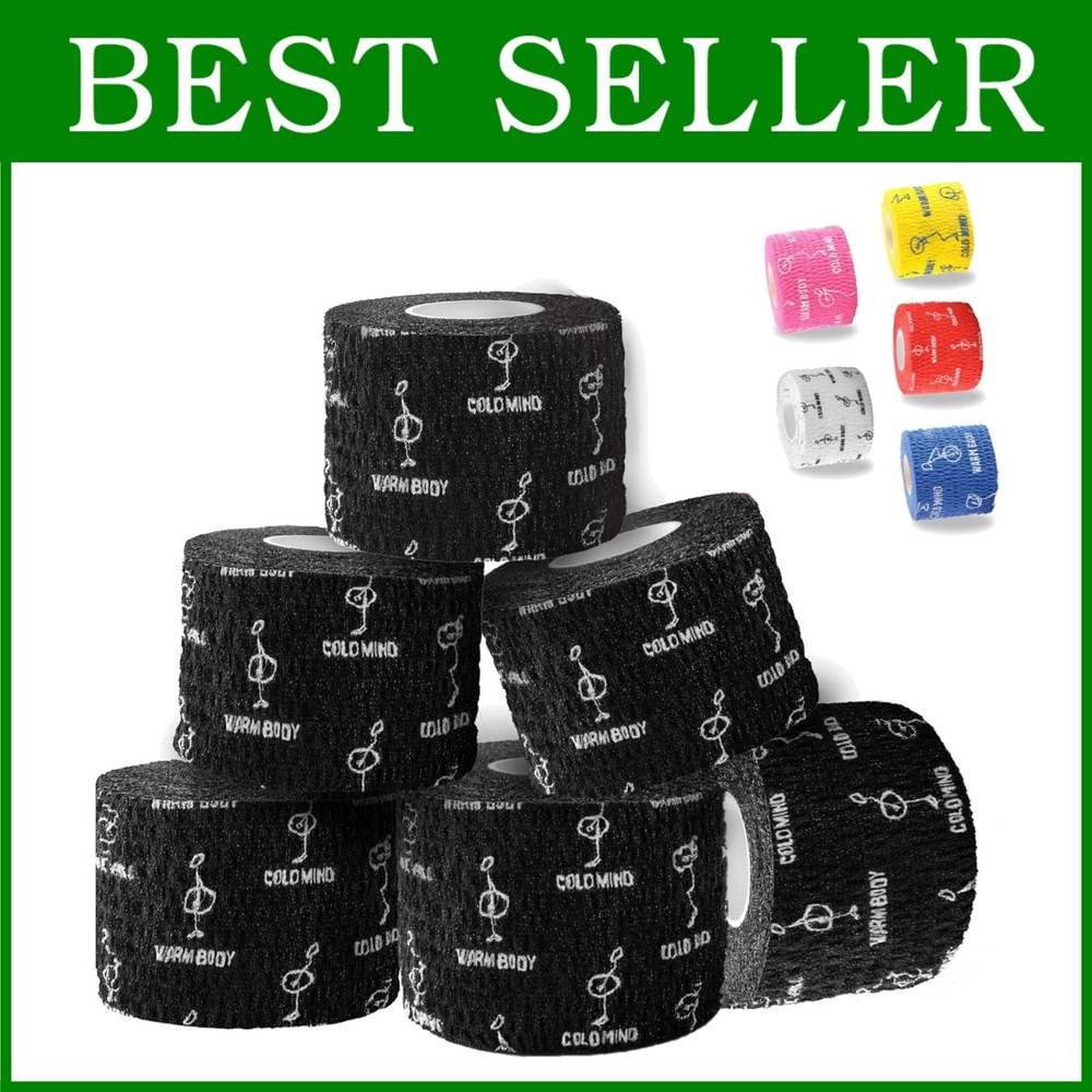 Flexible Thumb Hookgrip for Cross Training - Black (6 Rolls)