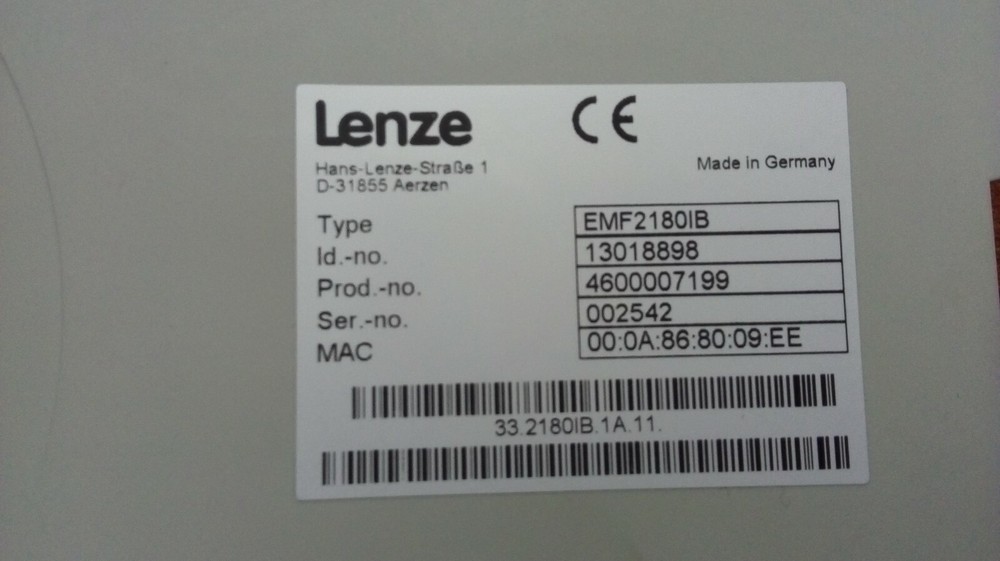 Lenze 9400 EthernetCAN communication module Type: EMF2180IB - Brand New.