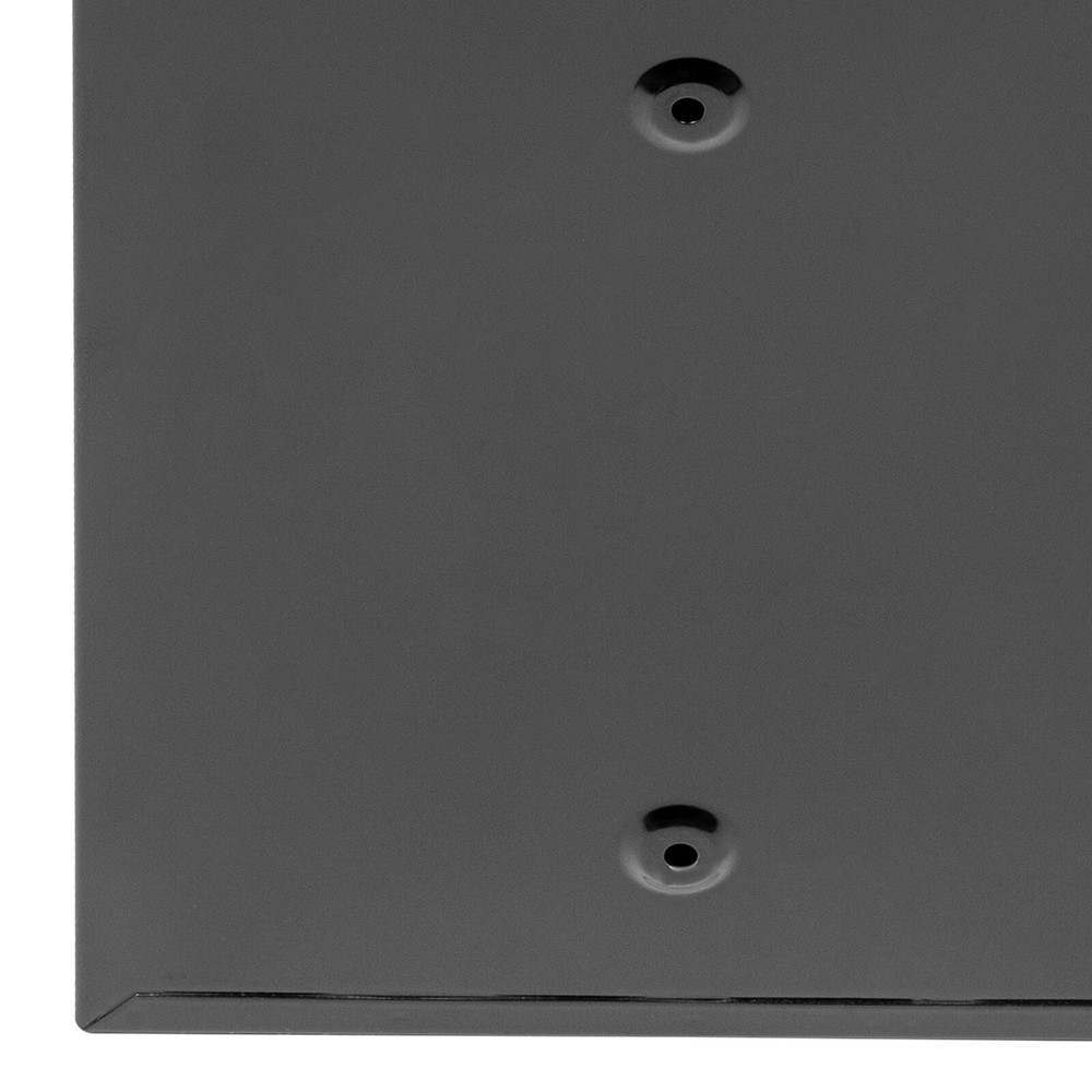 Wall Mount Rectangular Locking Mailbox W/ 2 Keys Black Residential Mail Box