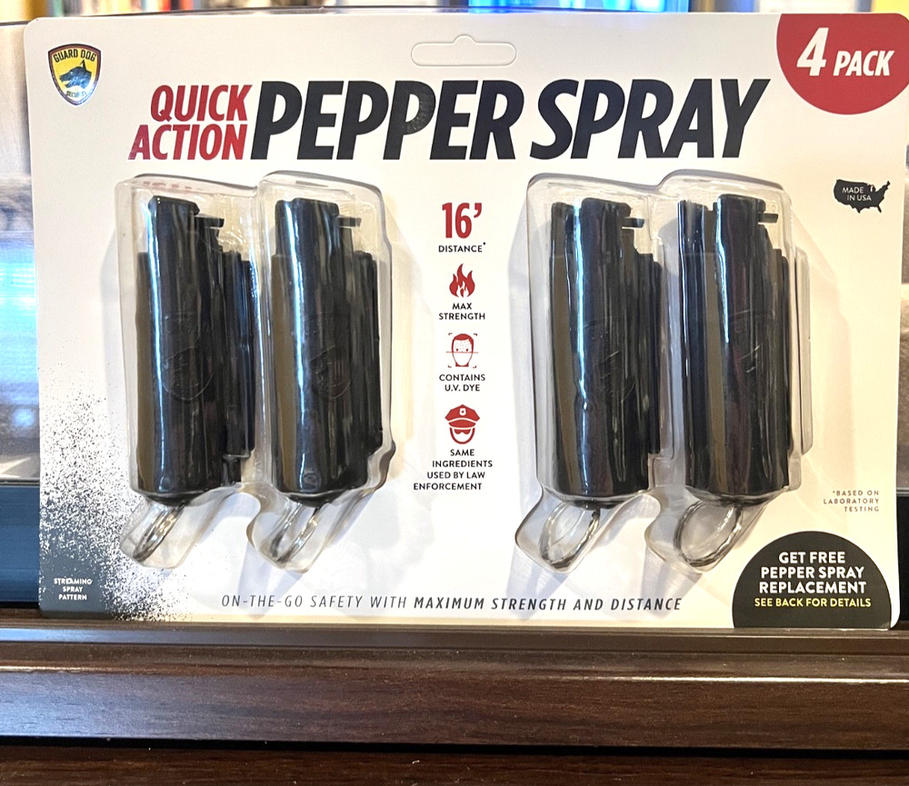 NEW guard dog security pepper spray -4 Pack