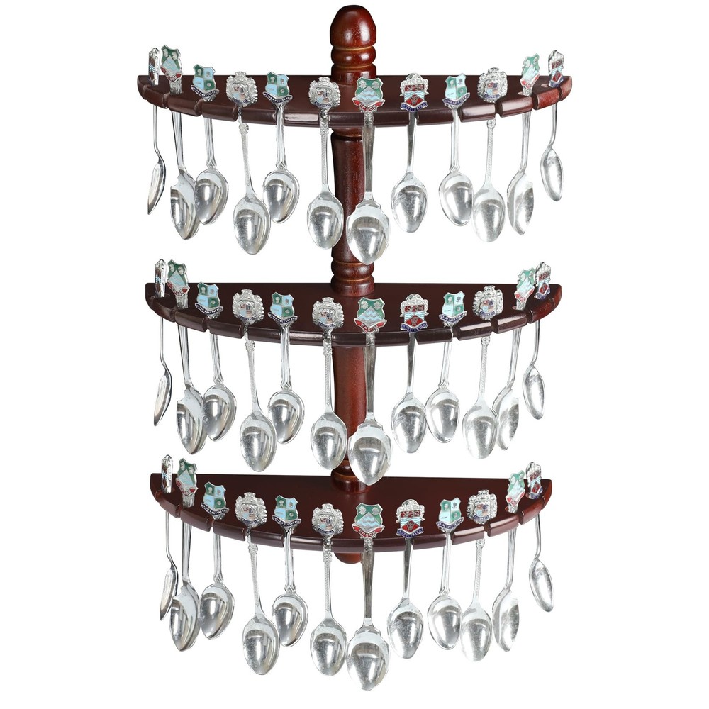 Wall Mounted Spoon Rack Shelf Display Case, Living Room Display