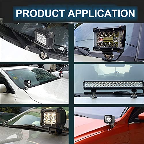 Led Light Bar Mounting Brackets 2Pcs Universal Adjustable Piller Hood Led Work
