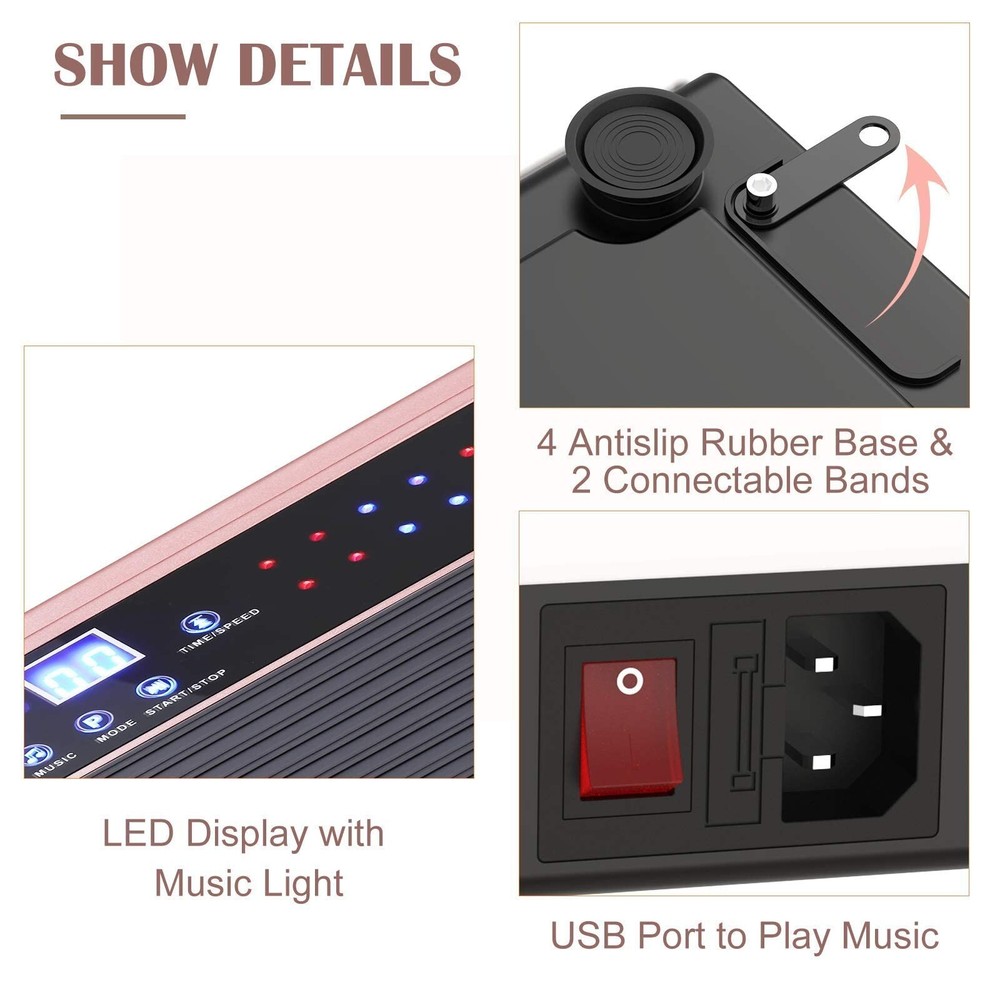 Vibration Plate Exercise Machine Whole Body Vibration Platform Machine with P...