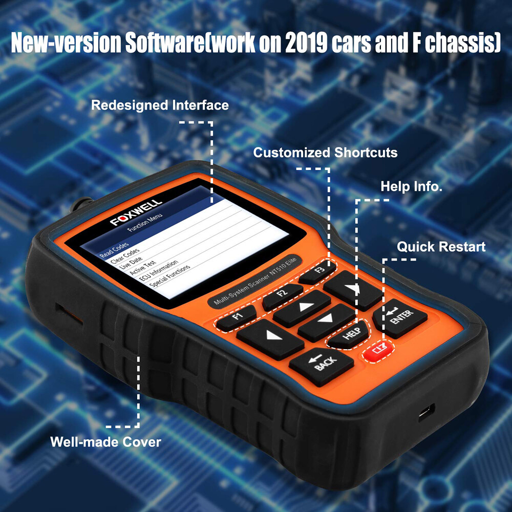 FOXWELL OBD2 Scanner for Mercedes-Benz Car Diagnostic Code Reader All System DPF