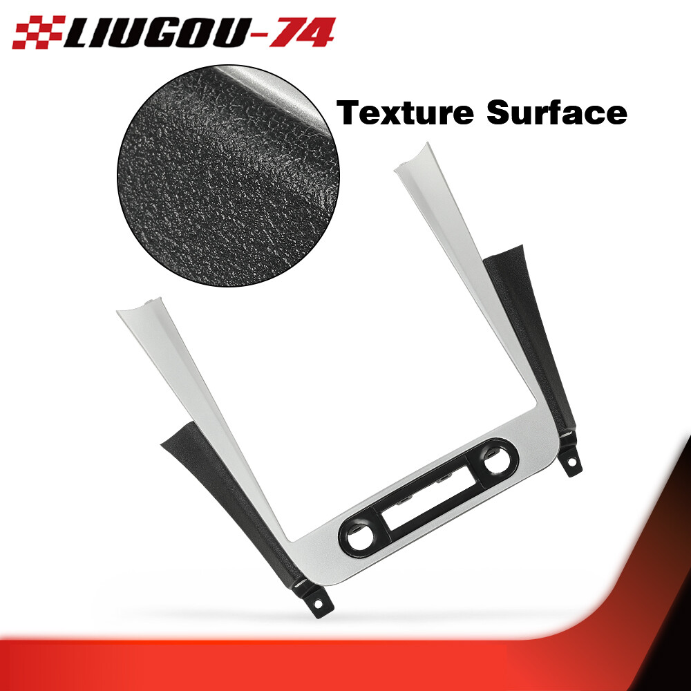 Fit For 08-12 Chevy Malibu Center Radio Dash Bezel Trim Panel Silver Black