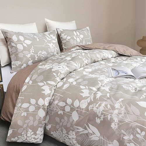 Size Comforter Set, Tan Floral Tree Leaf Queen Tan Floral Leaf Comforter Set