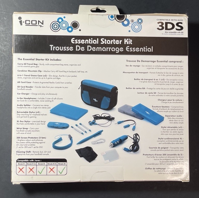 iCon Essential Starter Kit for 3DS / DSi [ Aqua Blue ] NEW