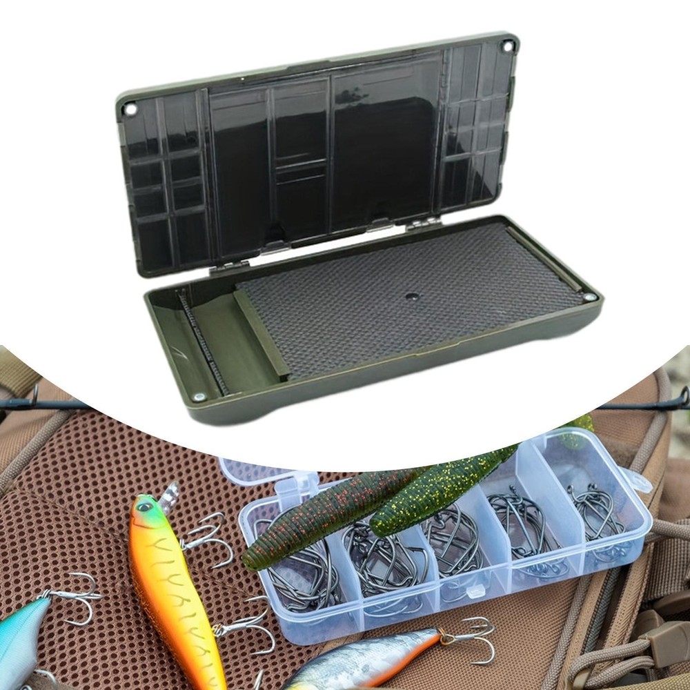 Rig Box Fly Box 2 Layer casting Lightweight PVC Portable Fishing Rig Storage