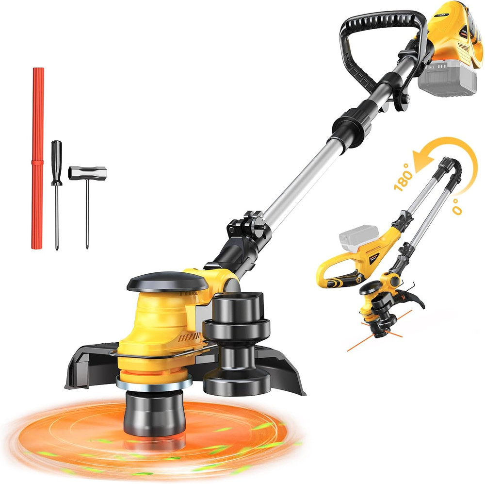 Cordless String Trimmer Compatible with Dewalt 20V (Tool Only), Weed Eater with