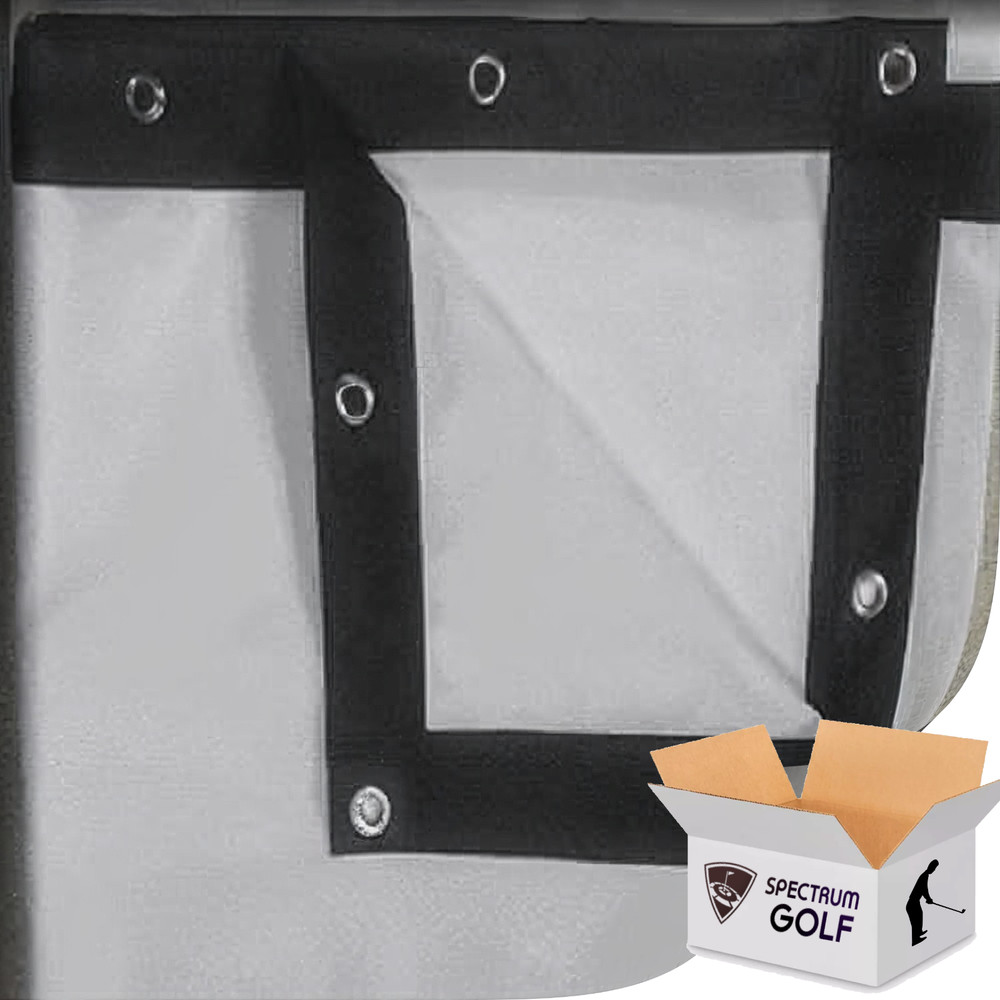 Golf Simulator Screen **PREMIUM **POLY BLEND *GROMMETS*SKYTRAK-UNEEKOR*BORDER**