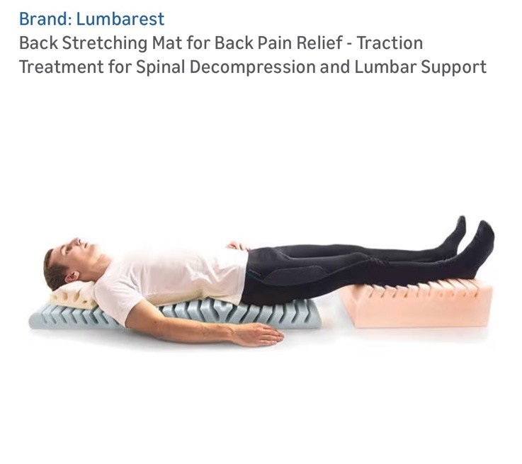 Lumarest Back Stretching Mat for Spinal Decompression and Lumbar Support