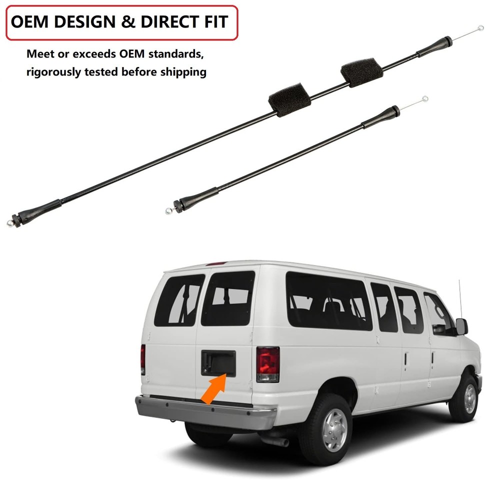 Door Latch Cable Rear Right Side Compatible with Ford E150 E250 E350 E450 E550..