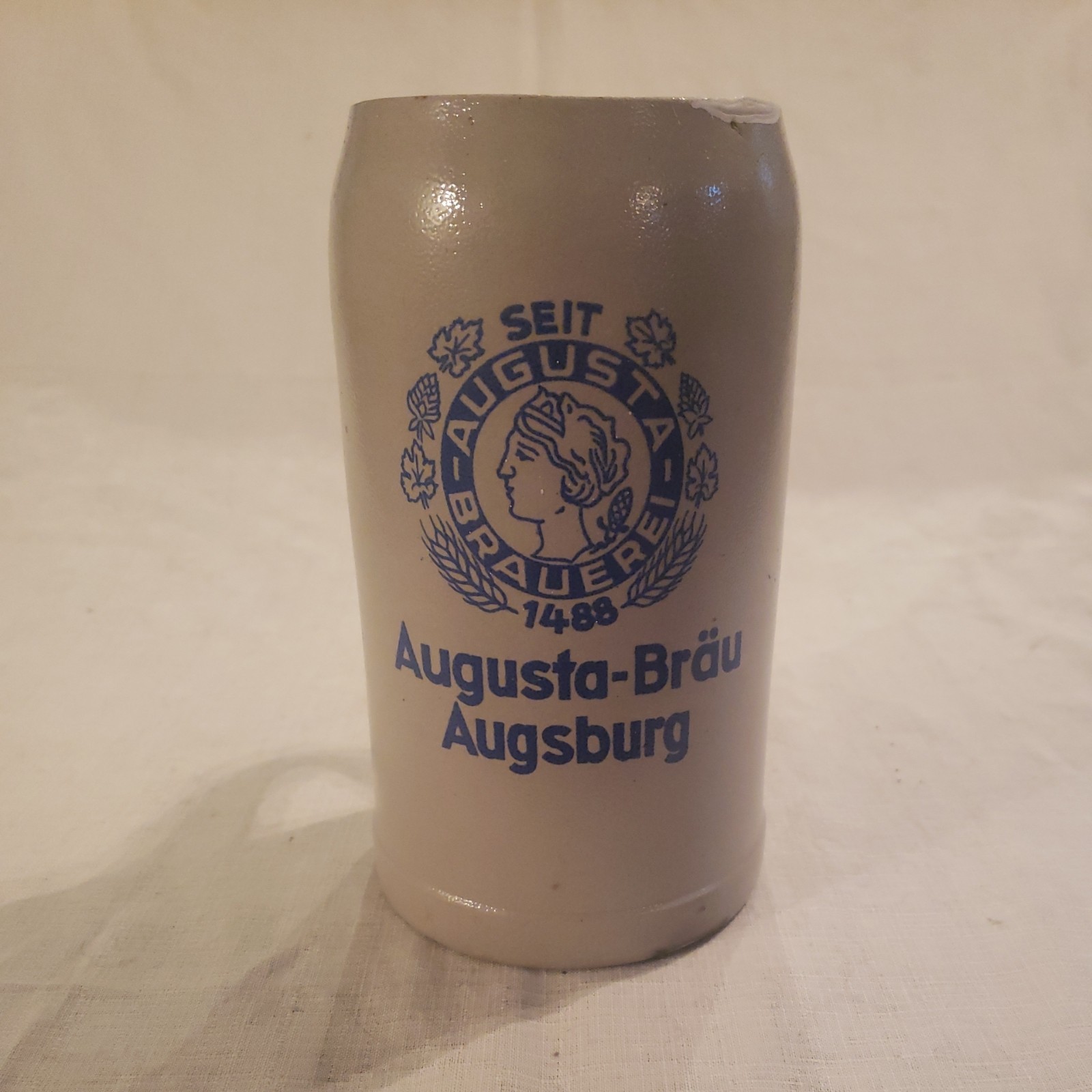 Augsburg Augusta Brauerei Biere Seit 1488 Mug Beer Stein West Germany