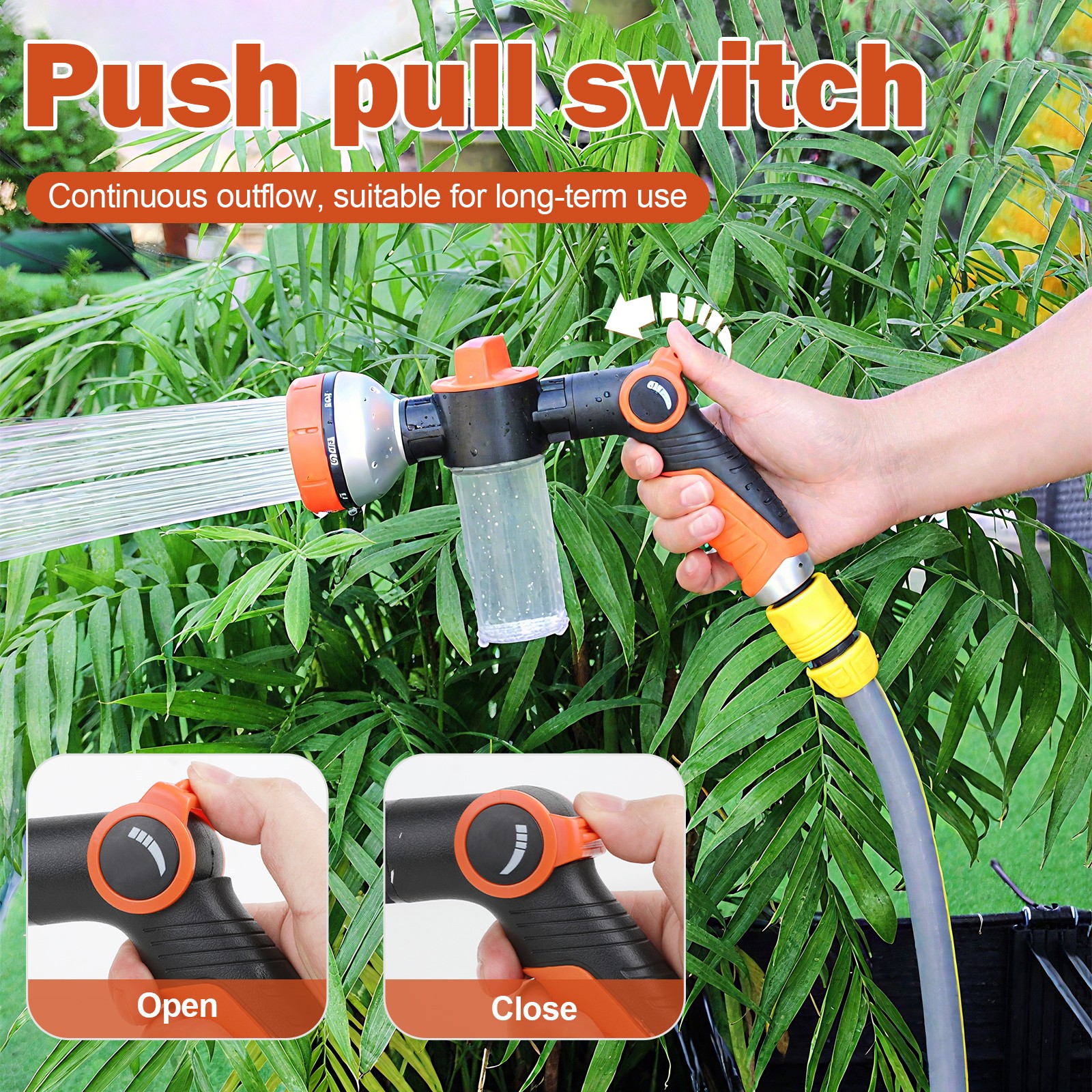 Car Cleaning Wash Pressure Washer Snow Foam Lance 8 Mode Sprayer Gun Soap Bottle