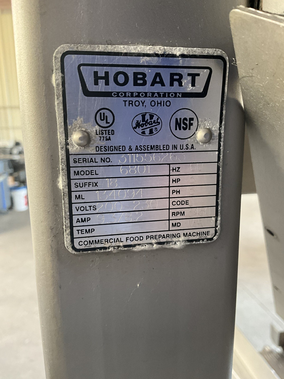 Hobart 6801 Vertical 142" Meat butcher Saw Band Saw Cutter Grocery Store Beef H