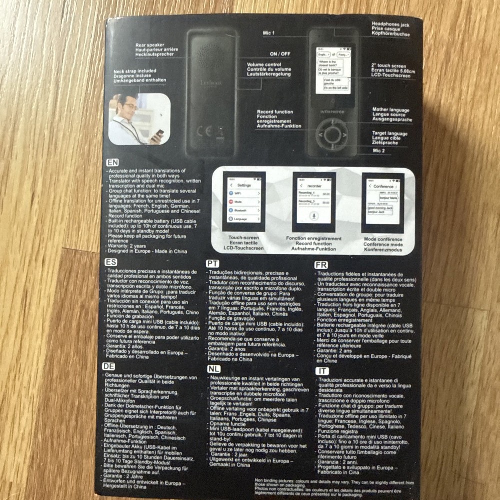 Lexibook Interpretor Instant Talking Translator 75 Languages NTL2000 Interpreter