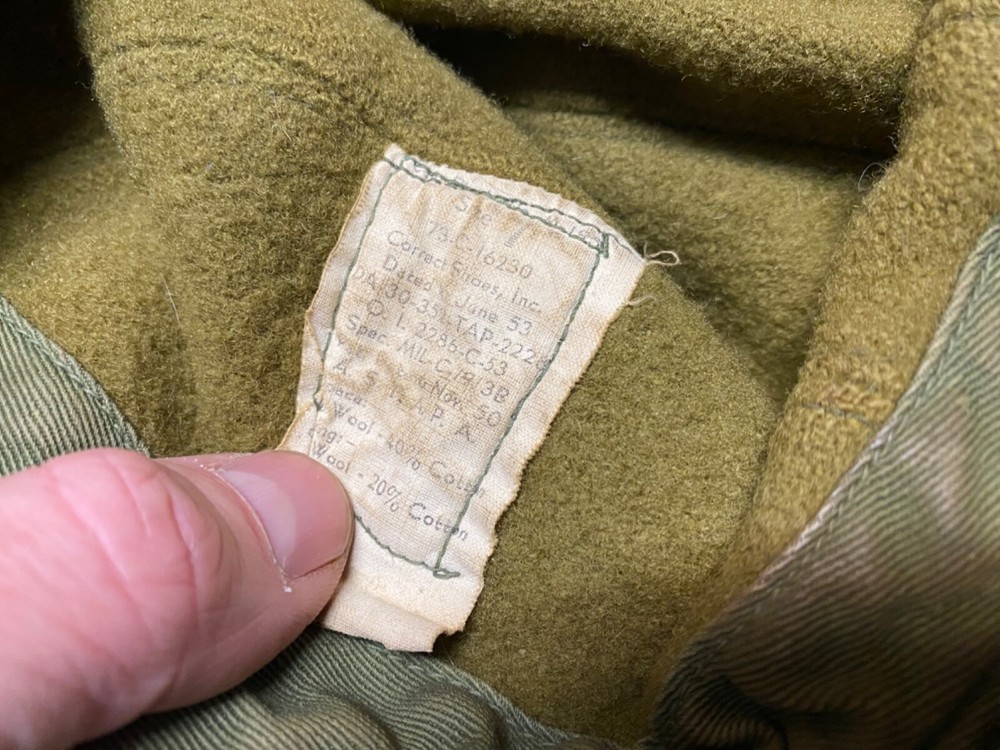 ORIGINAL POST WWII US ARMY M1943 WINTER PILE HAT CAP-MEDIUM SIZE 7