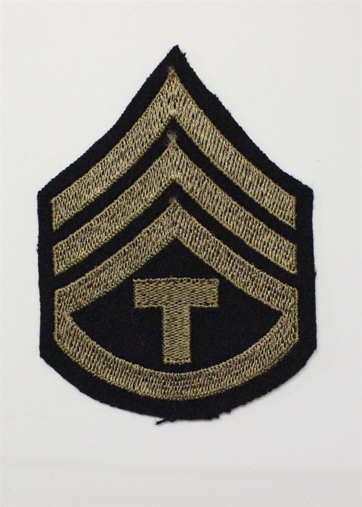 Army Chevron 1940: Tech 3rd Grade (Staff Sergeant), single - WWII era, on felt