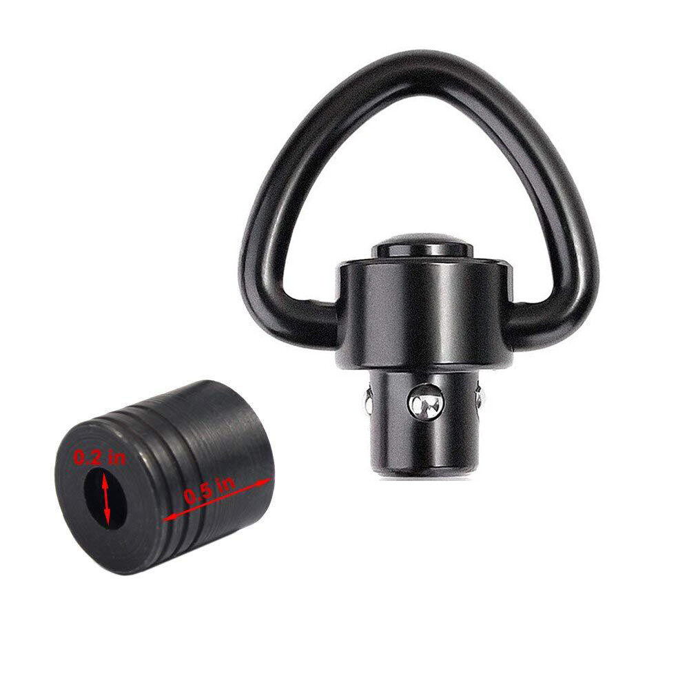 2Pcs 1 Inch Tactical Quick Detach Sling Swivel Mount QD Push Button Loop Adapter