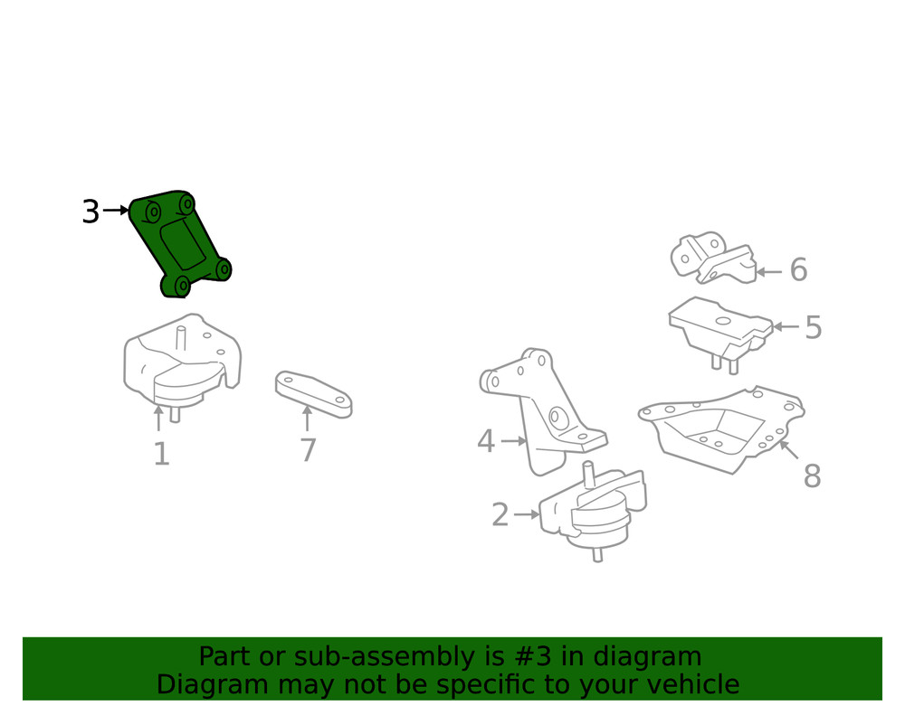 Genuine GM Passenger Side Engine Mount Bracket 10345238