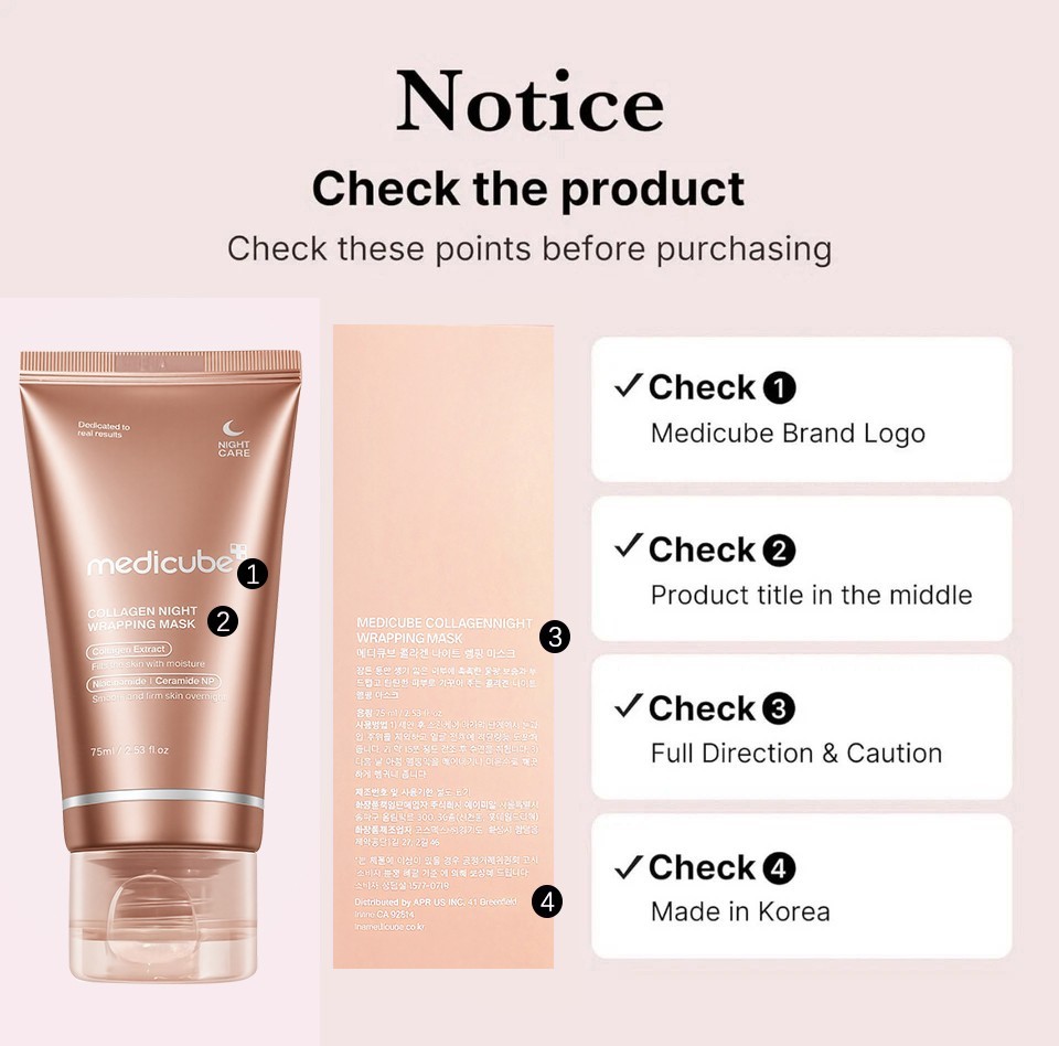 MEDICUBE Collagen Night Wrapping Mask 2.53 fl oz + Silicone Brush Exp 01/2028