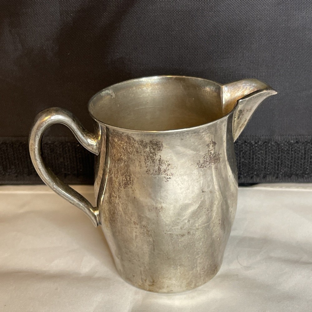 Vintage Academy Silver on Copper Creamer Pitcher  3”