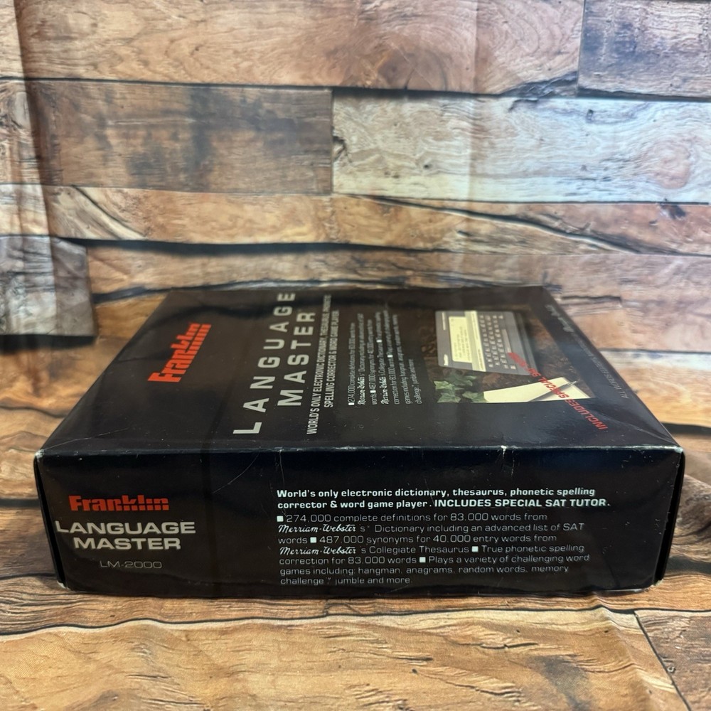 Franklin Language Master LM-2000 B Electronic Dictionary Thesaurus Vintage