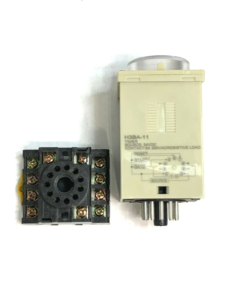 Relay H3BA-11 Multifunction Timer Solid State 24VDC 250VAC 5A New with Socket