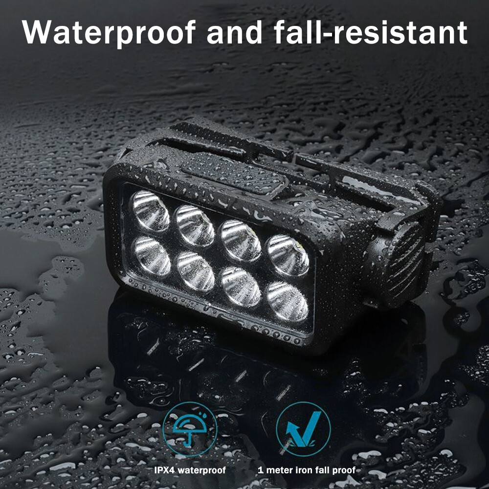 COB LED Headlamp USB Rechargeable Headlight Torch Work Light Bar Head Band Lamp