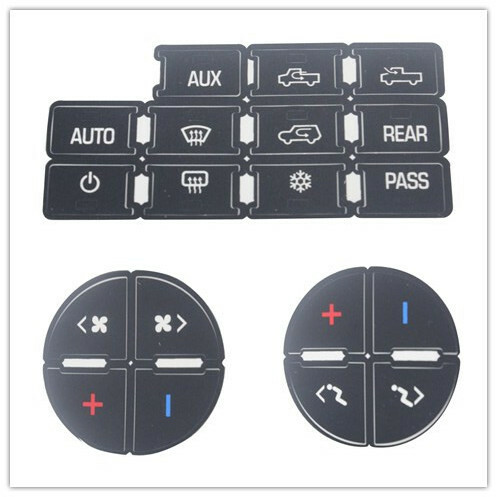 FOR 2007-2013 CHEVROLET TRAVERSE AC BUTTON DECALS REPAIR SET CLIMATE CONTROL