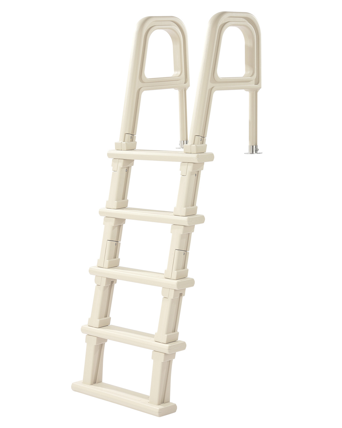 Inclined Pool Ladder 5-Step & 2 Handrails of 300 lb Capacity for 48-54 In Pools