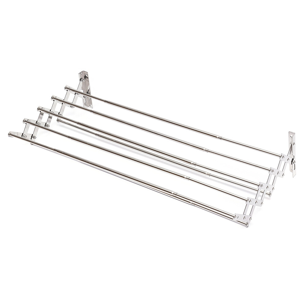 Wall Mounted Laundry Drying Rack, Clothes Hanger Rack, Retractable Clothes Rack