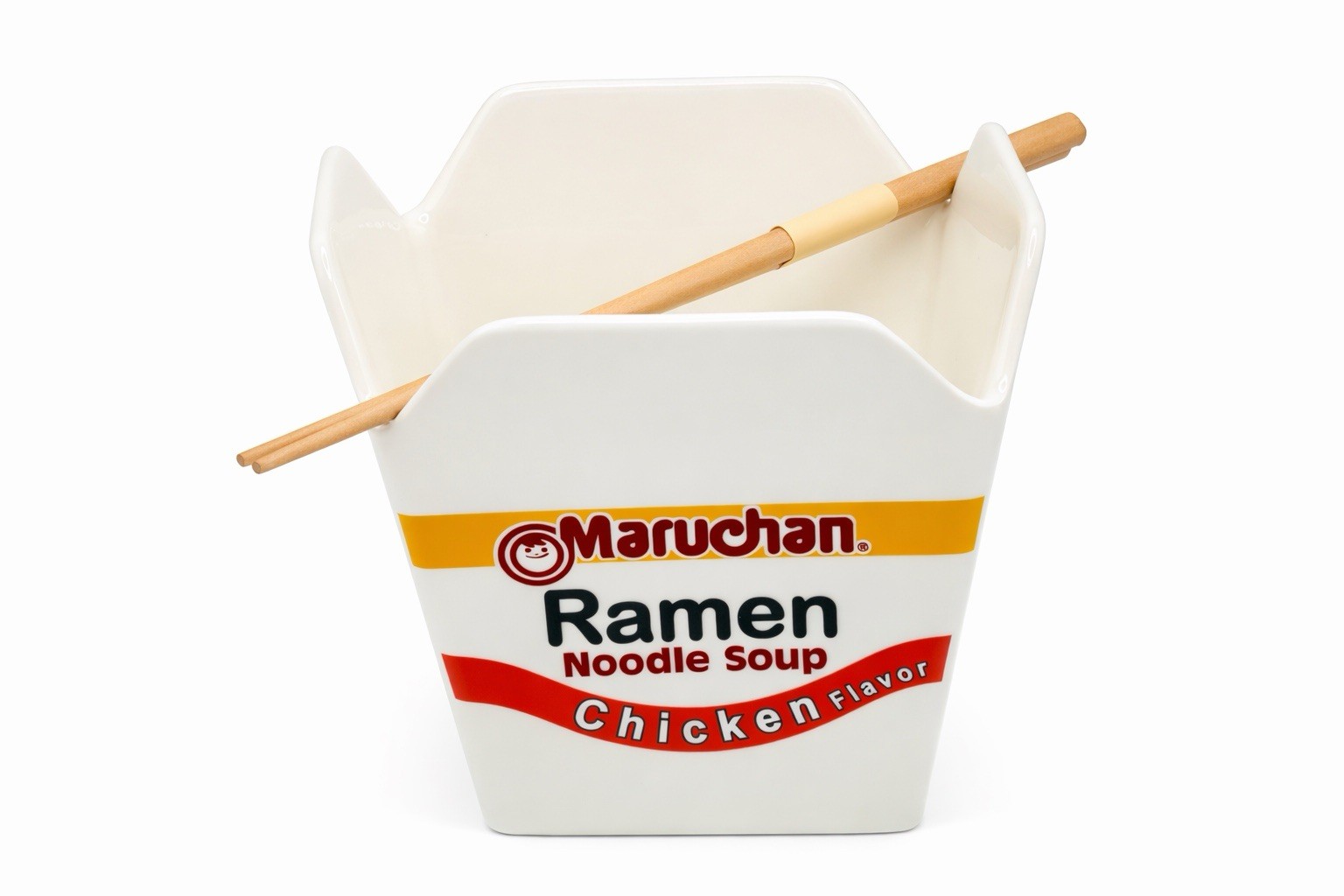 Maruchan Ramen Ceramic Bowl w/ Chopsticks Chicken Noodle Soup Gift Set