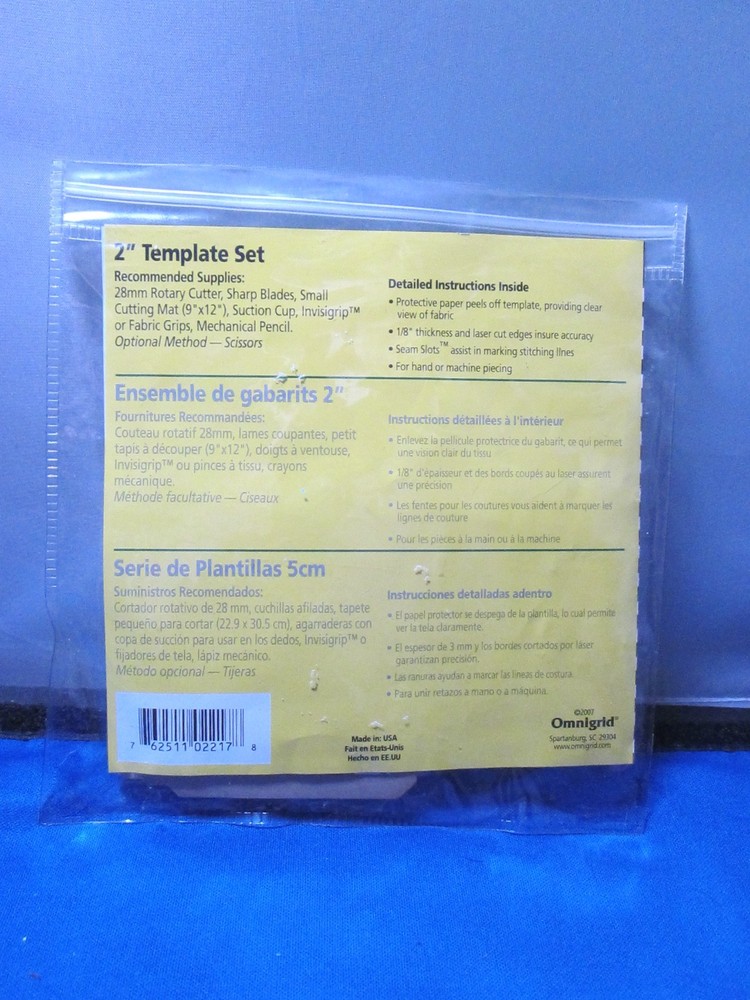 Omnigrid Quilting Templates - 2" Set