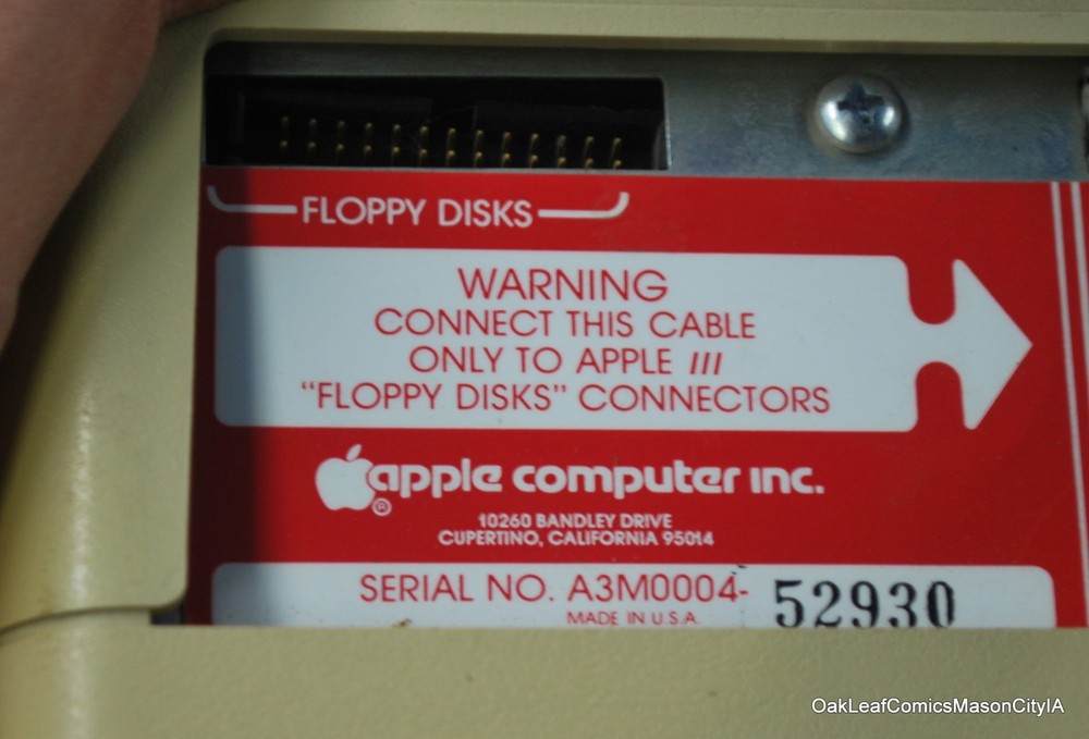 APPLE III Computer External 5 1/4" Floppy Disk Drive A3M0004 Not Tested SN52930
