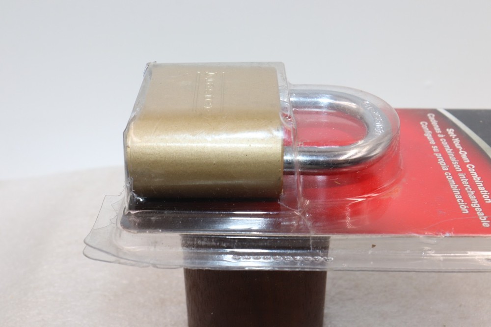 Master Lock Resettable Combination Padlock 2" wide Brass 175D