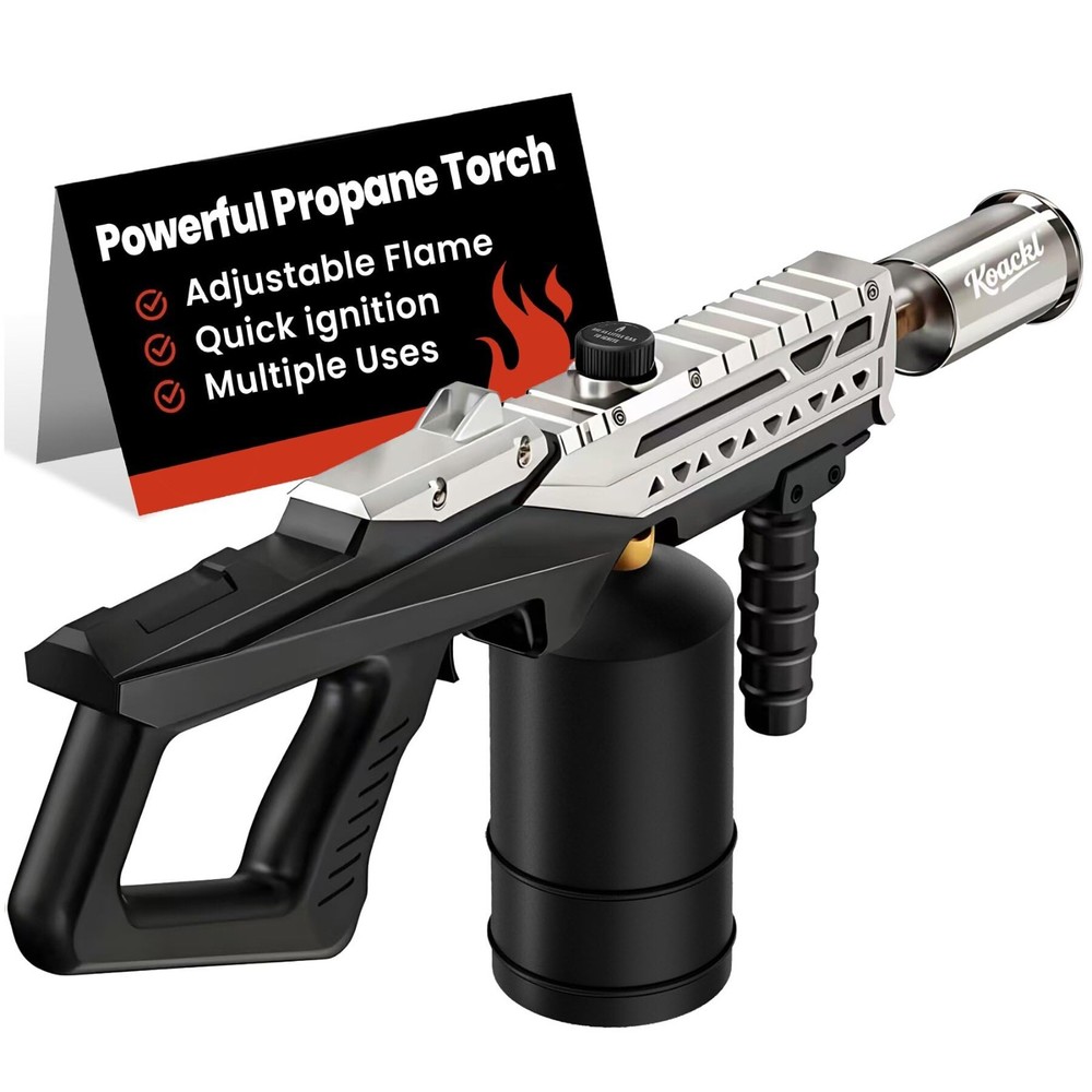 Adjustable Flame Propane Torch Gun for BBQ, Searing, Camping & Welding Kits